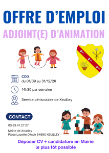 Offre d'emploi Adjoint d'animation 2026